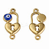 304 Stainless Steel Enamel Connector Charms STAS-N087-65-03G-1