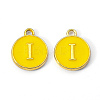 Golden Plated Alloy Enamel Charms ENAM-S118-09I-2