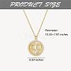 925 Sterling Silver 12 Constellation Necklace Gold Horoscope Zodiac Sign Necklace Round Astrology Pendant Necklace with Zircons Birthday Jewelry Gift for Women Men JN1089C-2