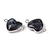 Natural Larvikite Love Heart Pendants G-T138-205K-P-2