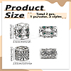 2Pcs 2 Styles Alloy Women Lady Girls Fashion Scarf Ring Buckle AJEW-LP0010-63-2