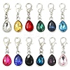 24Pcs 12 Colors Birthstone Alloy Glass Pendant Decorations HJEW-YW00157-1