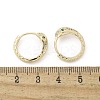 Brass Clear Cubic Zirconia Hoop Earrings EJEW-Q014-20G-2