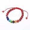 Natural Carnelian Braided Bead Bracelets BJEW-F276-G09-1