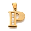 Ion Plating(IP) 304 Stainless Steel Rhinestone Pendants STAS-U035-01G-P-1
