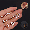 316L Surgical Stainless Steel Micro Pave Clear Cubic Zirconia Cartilage Earrings WG14BE9-17-1