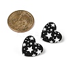Heart Acrylic Printed Stud Earrings for Women EJEW-G418-01B-5