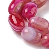Natural Banded Agate/Striped Agate(Dyed & Heated) Beads Strands G-H324-01C-3