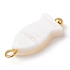 Natural Freshwater Shell Fish Charms PALLOY-JF02820-5