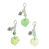 3Pcs Acrylic Leaf Pendant Decorations HJEW-JM04284-2