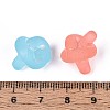 Frosted Transparent Acrylic Beads FACR-T008-01M-3