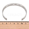 Hollow 304 Stainless Steel Open Cuff Bangles for Women BJEW-F547-01P-5