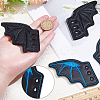 2 Pairs 2 Styles Halloween Imitation Leather Shoe Buckle for DIY Shoe Accessory AJEW-GF0011-82B-7