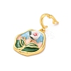 Brass Enamel Pendants KK-S502-04G-A-2