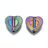 Rack Plating Rainbow Color Alloy Beads PALLOY-S180-356-2