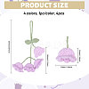 4Pcs 4 Colors Cotton Yarn Pendant Decorations HJEW-FG0001-21-2