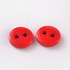 2-Hole Flat Round Resin Sewing Buttons for Costume Design BUTT-E119-28L-10-2