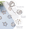 Spritewelry 32Pcs 8 Style UV Plated Alloy Pendants FIND-SW0001-16-3