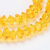 Faceted Bicone Transparent Glass Bead Strands GLAA-J082-A14-1
