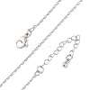 Brass Column Link Chain Necklaces for Women NJEW-D302-05P-2