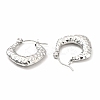 Non-Tarnish 304 Stainless Steel Chunky Rhombus Hoop Earrings for Women LS-EJEW-F283-04P-2