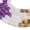 Watermelon Stone Glass & Natural Howlite & Polychrome Jasper & Dyed White Jade & White Jade Beads Strands G-Z135-C15-5