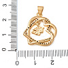Brass Micro Pave Cubic Zirconia Pendants KK-CBA0009-10G-D-3