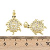 Brass Micro Pave Cubic Zirconia Pendants KK-D005-06A-G-3