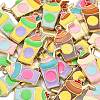 30Pcs 6 Styles Alloy Enamel Pendants ENAM-CJ0003-16-8