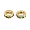 Brass Micro Pave Cubic Zirconia European Beads CU-CBAB99C-04G-02-3