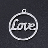 Non-Tarnish 201 Stainless Steel Laser Cut Pendants STAS-S105-T902-1-1
