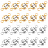 Unicraftale 20Pcs 2 Colors 304 Stainless Steel Crystal Rhinestone Connector Charms STAS-UN0041-19-1