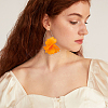9 Pairs 9 Colors Acrylic Flower Dangle Earrings EJEW-AN0001-44-4