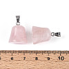 Natural Rose Quartz Pendants G-N349-15P-07-3