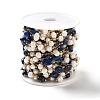 Natural Pearl & Lapis Lazuli Beaded Chains CHS-B002-01G-10-2