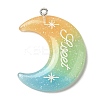 Gradient Color Translucent Resin Pendants FIND-Z006-03B-1