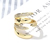 Brass Micro Pave Clear Cubic Zirconia Cuff Rings RJEW-M029-03G-4
