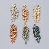 Electroplate Glass Cluster Beads Pendants HJEW-JM00372-1