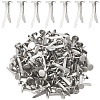 200Pcs Flat Round Iron Brads IFIN-CP0002-94P-1