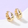 Twist Brass Hoop Earrings EJEW-Z102-09G-1