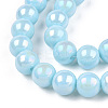 Electroplate Opaque Glass Beads Strands GLAA-T032-P8mm-AB10-3