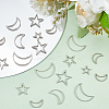 DIY 304 Stainless Steel Moon & Star Dangle Earrings Making Kit DIY-DR0001-38-4