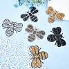 Glitter Hotfix Rhinestone Iron on Patches DIY-PH0003-06-5