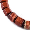 Natural Red Jasper Hexagon Prism Graduated Beaded Necklaces for Women Men NJEW-K388-03M-2