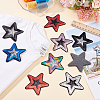 24Pcs 6 Colors Star Cloth Sequin Patches PATC-HY0001-34-5