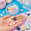80Pcs 20 Style UV Plated Acrylic Beads SACR-TA0001-31-6
