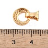 925 Sterling Silver Micro Pave Clear Cubic Zirconia Fold Over Clasps STER-P060-41G-3