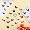 45Pcs 9 Colors Light Gold Alloy Enamel Pendants ENAM-SZ0004-07-4