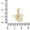 Brass Micro Pave Cubic Zirconia Pendants KK-D426-25F-G-3