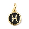Real 18K Gold Plated Brass Enamel Charms KK-L216-001G-A-2